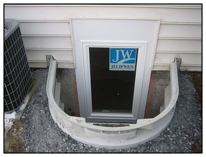 This is a finished egress window