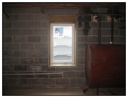 This is the interior view of the egress window