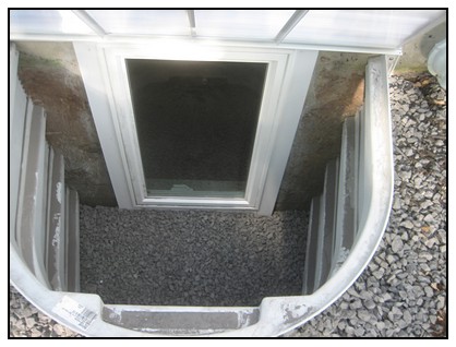 This is a top view of the egress window