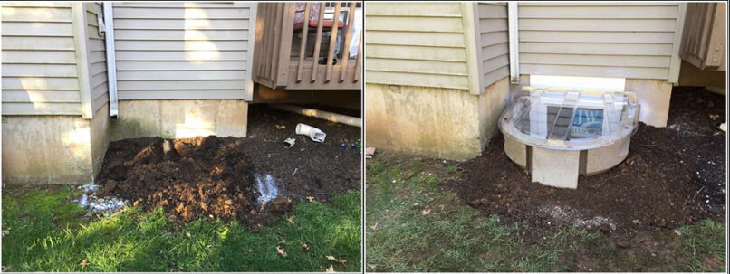 Wellcraft Egress installation before and after