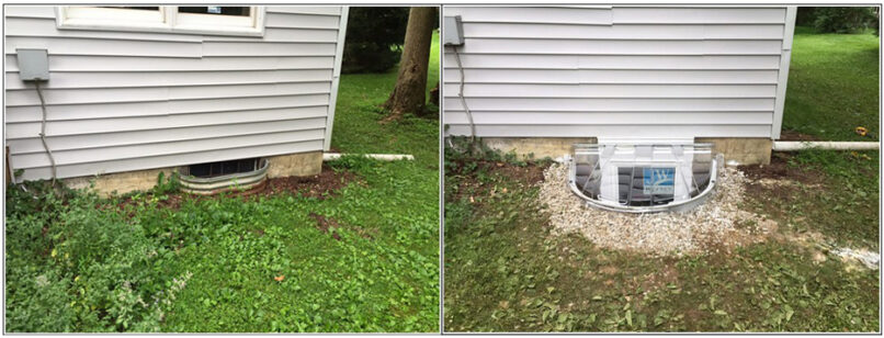 Egress installation before and after